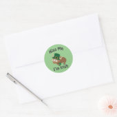 Kus me Ik ben Irish Yak Ronde Sticker (Envelop)