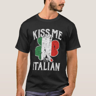 Kus me Ik ben Italiaans St Patrick's Day Italië Vl T-shirt