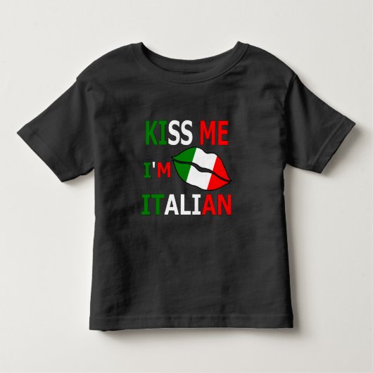 Kus me Ik ben Italiaans T-Shirt Baby Bodysuit (Voorkant)