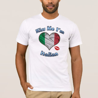Kus me ik ben Italiaanse vlag T-Shirt