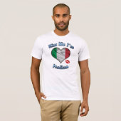 Kus me ik ben Italiaanse vlag T-Shirt (Voorkant volledig)