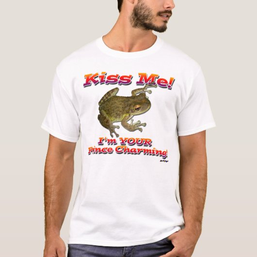 Kus me! Ik ben je prins charmant. T-shirt (Voorkant)