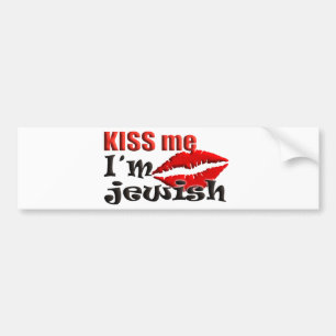 Kus me ik ben joods bumpersticker