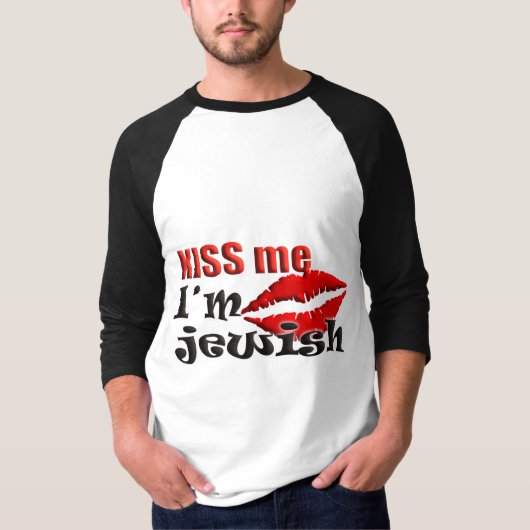Kus me ik ben joods t-shirt (Voorkant)