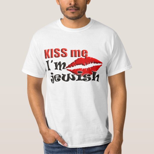 Kus me ik ben joods t-shirt (Voorkant)