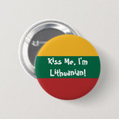 Kus me, ik ben Litouws! Ronde Button 5,7 Cm (Voorkant /achterkant)