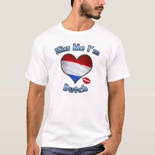 Kus me Ik ben Nederlandse vlag T-Shirt