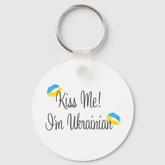 Kus me! Ik ben Oekraïens Sleutelhanger (Voorkant)