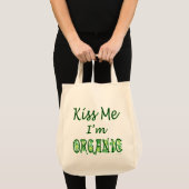 Kus me Ik ben Organic Green Gezegde Canvas tas (Voorkant (product))