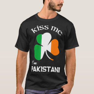 Kus Me Ik Ben Pakistaans Klavertje Pakistan Vlag T-shirt