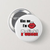 Kus me Ik ben Pools Ronde Button 5,7 Cm (Voorkant /achterkant)
