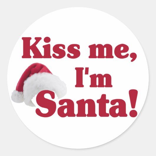 Kus me Ik ben Santa stickers (Voorkant)
