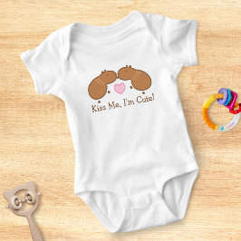 Kus me ik ben schattig grappig capibara romper