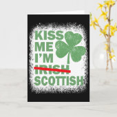 Kus Me Ik Ben Schots Grappige St. Patrick's Dag Sc Kaart (Gele Bloem)