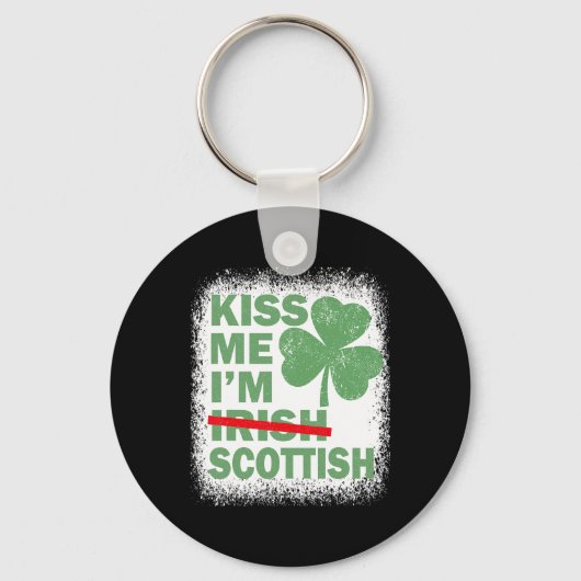 Kus Me Ik Ben Schots Grappige St. Patrick's Dag Sc Sleutelhanger (Voorkant)