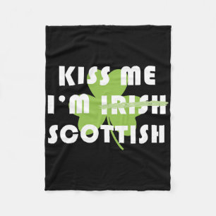 Kus Me Ik Ben Schots Niet Iers Grappige St. Patric Fleece Deken