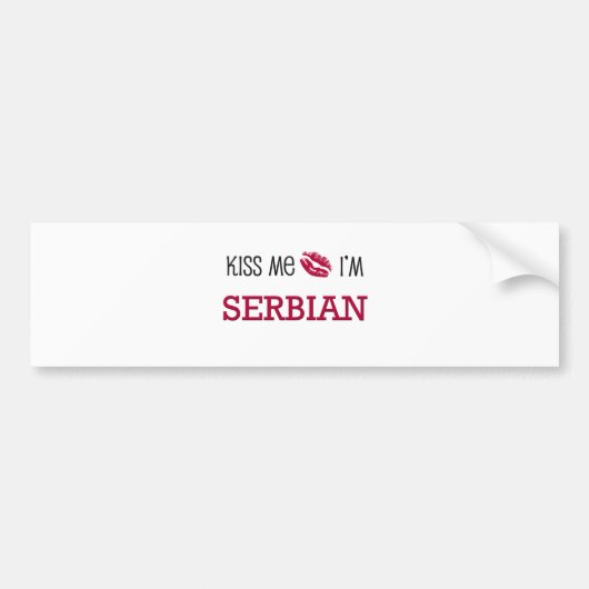 Kus Me Ik Ben SERVIËRS Bumpersticker (Voorkant)