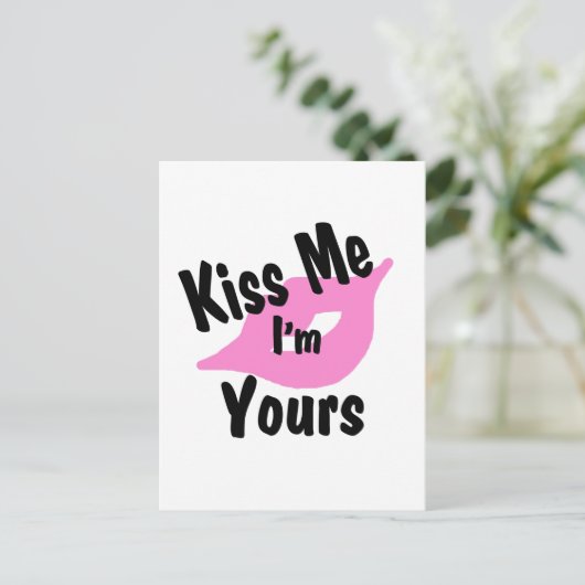 Kus me, ik ben van jou briefkaart (Staand voorkant)