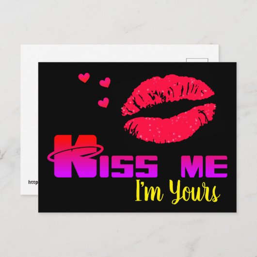 Kus me ik ben van jou briefkaart (Voorkant / Achterkant)