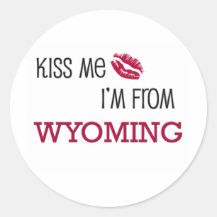 Kus me ik ben van WYOMING Ronde Sticker