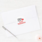 Kus me...ik ben Vietnamees Ronde Sticker (Envelop)