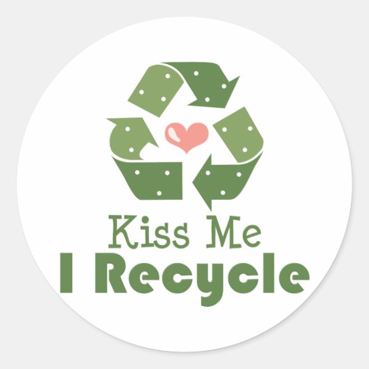 Kus me ik Recyclen Stickers (Voorkant)