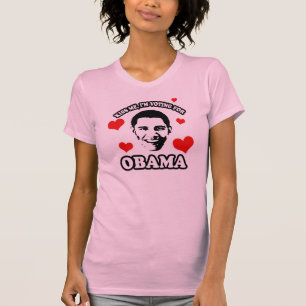 Kus me, ik stem voor Obama T-shirt