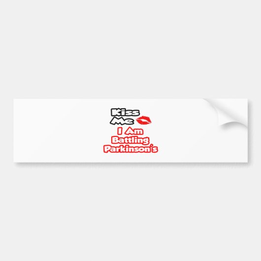 Kus me...ik vecht tegen Parkinson's Bumpersticker (Voorkant)