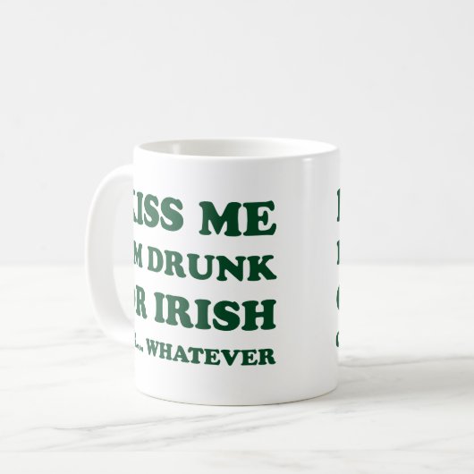 Kus me Im Drink of Iers Koffiemok (Voorkant links)