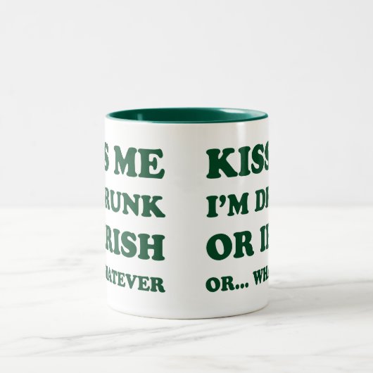 Kus me Im Drink of Iers Tweekleurige Koffiemok (Center)