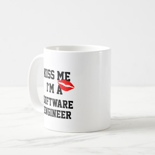 Kus me Im een Mok van de software engineer (Voorkant links)