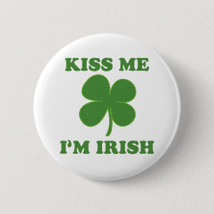Kus me i'm Irish Ronde Button 5,7 Cm