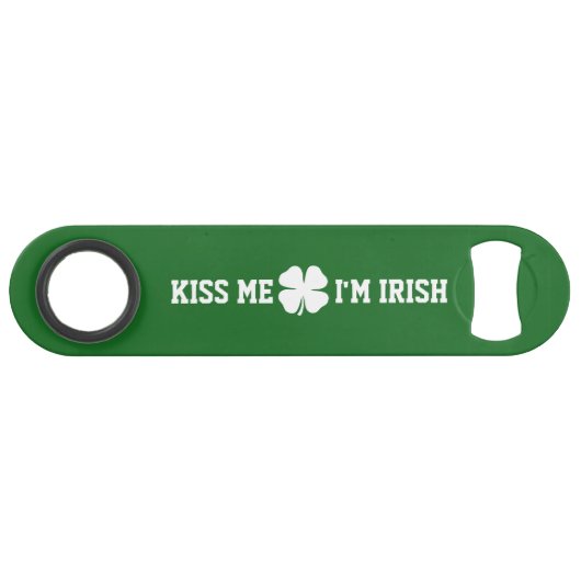 Kus me i'm Irish St Patricks Day fles opener Speed Flessenopener (Voorkant (Horizontaal))