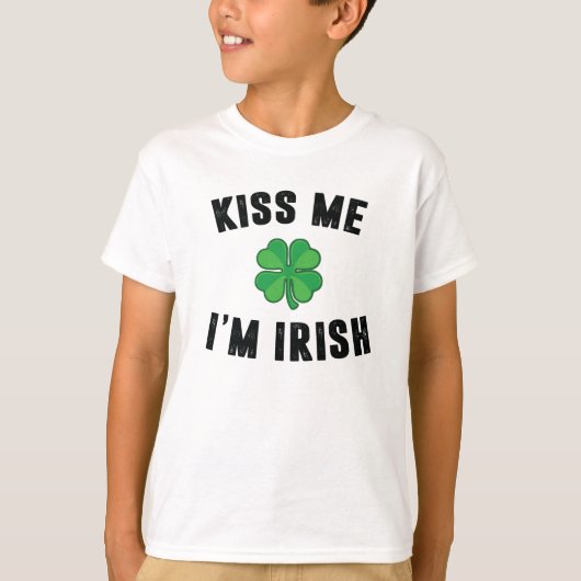 Kus me i'm irish t-shirt (Voorkant)