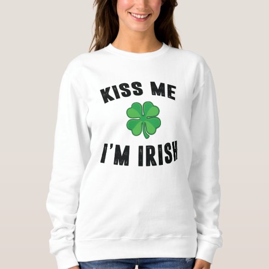 Kus me i'm irish trui (Voorkant)