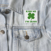 Kus me i'm Irish Vierkante Button 5,1 Cm (In situ)
