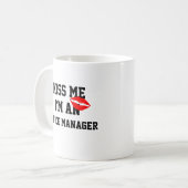 Kus me in een Office Manager Mok (Voorkant links)