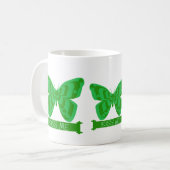 Kus me Irish vlinder Koffiemok (Voorkant links)