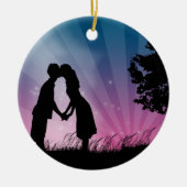 Kus me keramisch ornament (Voorkant)