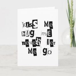 Kus me koesteren me Valentijn Feestdagen Kaart