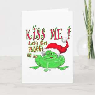 Kus me laat Froggy krijgen Feestdagen Kaart