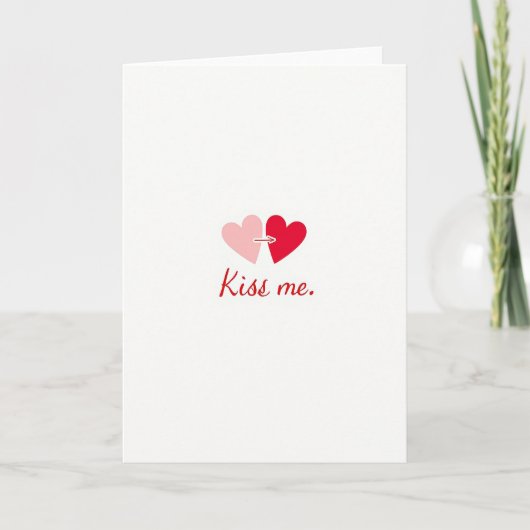 Kus Me Liefde Romantische Kaart (Voorkant)