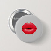 KUS ME LIPPEN rode mond Ronde Button 5,7 Cm (Voorkant /achterkant)