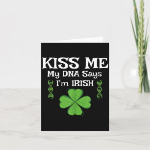 Kus Me, Mijn DNA Zegt Dat Ik Iers Ben - Grappige S Kaart
