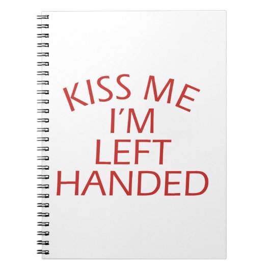 Kus me mijn linker-handbediende notitieboek (Voorkant)