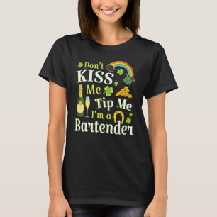 Kus me niet, geef me fooi, ik ben een barkeeper re t-shirt
