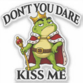 Kus Me Niet, Kikkerkoning Sticker (Voorkant)