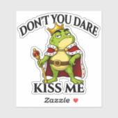 Kus Me Niet, Kikkerkoning Sticker (Vel)