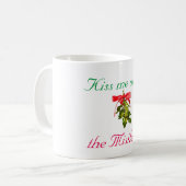 Kus me onder de maretak koffiemok (Voorkant links)