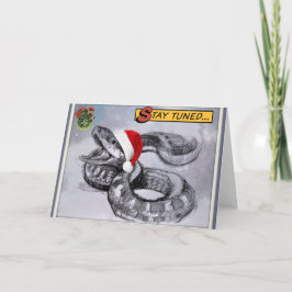 Kus me onder de Mistletoe kerstslang Feestdagen Kaart